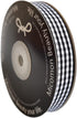 Black and White Wovon Edge Gingham Ribbon 25 Yard Each Roll 100% Polyester (5/8", Black)...