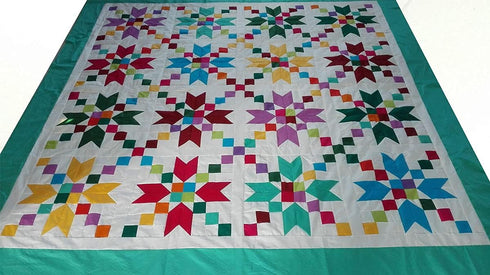 50pcs 10 x 10 inch Multicolor Cotton Fabric Bundle Squares for Quilting Sewing, Precut Fabric Squares for Craft Patchwork...