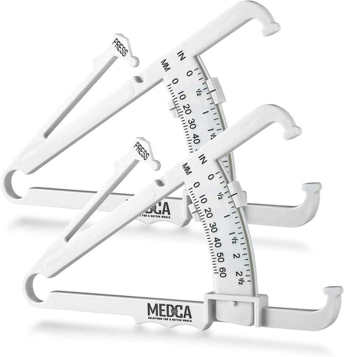 Skinfold Body Fat Caliper - Skin Fold Body Fat Analyzer and Handheld BMI Measurement Tool Skinfold Caliper Device Measures Body Fat for Men and Wo...