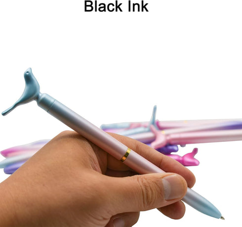 Maydahui 24 PCS Colourful Bird Ballpoint Pens Retractable Pigeon Pen Novelty Pens Fresh Style Black Ink for School Office Home Party...
