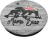 Blush Pink Floral Mama bear and one cub baby grey rustic PopSockets Adhesive PopGrip...
