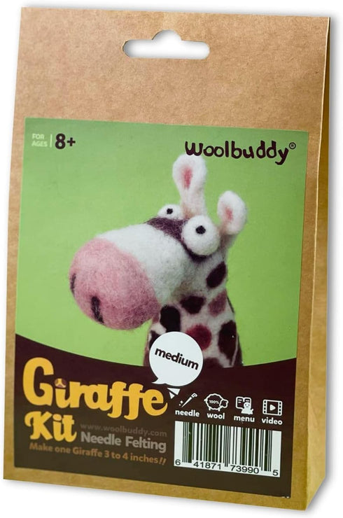 Woolbuddy Needle Felting Kit for Beginners Adults, Giraffe Design, Fun and Rewarding DIY Craft Set with Wool Roving, Tools, and Clear Instructions...
