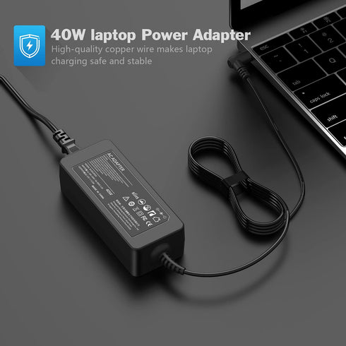 40W AC Adapter Charger Compatible with Samsung 11.6" Chromebook 3 2 303C, 500C, 501C, 503C, XE303C12, XE500C12, XE500C13, XE501C13, XE503C12, XE50...