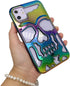 2023 Luxury Plating Skull Phone Case - for iPhone 13 Pro Metal Hollow Soft Cases Cover, Personality Carving Phone Cover......