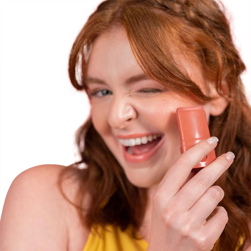 florence by mills Cheeky Pop Blush Stick, Iridescent Izzy (peach shimmer), 0.31 oz/ 9g...