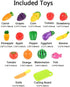Cutting Fruits Vegetables Set, 16 Pack Play Kitchen Plastic Cutting Food for Kids Pretend Play Kitchen Toys Educational Food Toys for Children Gir...