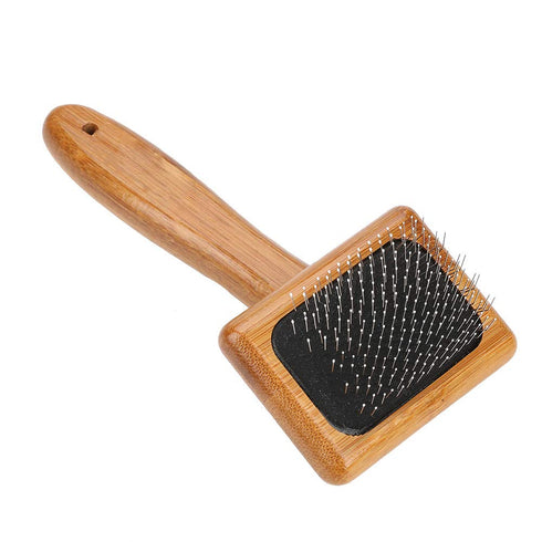 Oumefar Healthy Bamboo Dog Hair Comb Pet Wooden Brush Massage Grooming Slicker Brush with Rounded Bristles(Charged)...