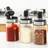 TENTA KITCHEN 3 High Borosilicate Glass Spice Jars Seasonning Box Jar Condiment Jar, Combination Spoon and Lid Design, Premium Commercial Grade, E...