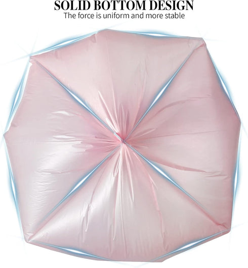 5 Rolls Small Trash Bags - 100 Counts Durable 4 Gallon Small Garbage Bags for home office kitchen Bathroom Bedroom Trash Can liners?Pink?...