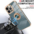 KANGHAR Case Designed for iPhone 15 Pro Max with Phone Ring Stand Full Body Protection Plated Rose Gold Edge Luxury Case for Women Men-Granny Gray...