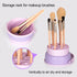 Makeup Brush Cleaning Mat, 3 in 1 Silicone Makeup Brush Cleaner Bowl with Drying Holder, Limpiador De Brochas De Maquillaje, Portable Cosmetic Bru...