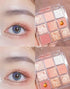 Kayswang 9 colors glitter eyeshadow palette makeup palette matte high pigment color cream texture natural eye shadow powder eye shadow palette in ...