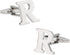 Letter R Cufflinks Monogram Men's Initial Cuff Links with Travel Presentation Gift Box Wedding Groomsmen Groom Party...