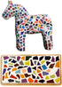 PINUO&KE 200 Pieces / 200 g Square Shapes 1x1 cm Square Ceramic Mosaic Mosaic Tiles for Crafts, Colorful Stained Glass Pieces for Mosaic Projects ...