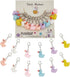 PLIGREAT 12 Pcs Colorful Duck Stitch Markers Cute 3D Swimming Duck Crochet Stitch Marker Charms with Removable Lobster Clasp Locking Knitting Mark...