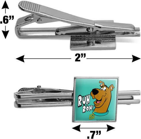 Scooby-Doo Ruh Roh Square Tie Bar Clip Clasp Tack- Silver or Gold...