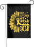 Childhood Cancer Awareness Month In September We Wear Gold Flag Double Sided Garden Flags Welcome Banner Decoration For Wedding Party Yard 12x18 I...