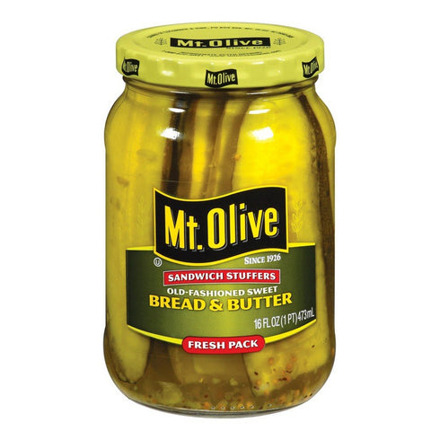 MT. OLIVE Sandwich Stuffers, Bread & Butter Jar, 16 oz...