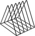 Goiio 1 Pcs Triangle File Holder, 5 Slot Metal Magazine Holder, for Office Home, Black...