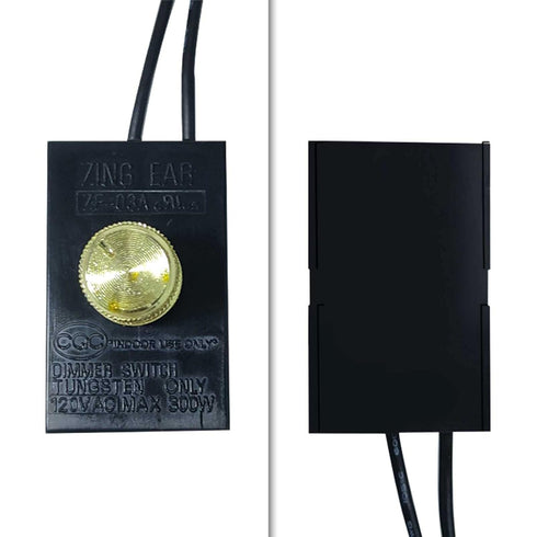 Lights Switch Dimmer Rotary 300W 120VAC for ZE-03A Zing Ear Incandescent Home Table Lamps Control Repair Kits Replacement Tools Brass Knob Durable...