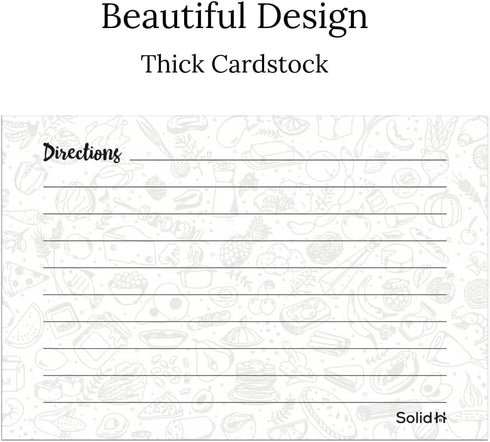 Recipe Cards 4x6, Set of 100 with 8 Category Dividers - Beautifully Designed 4x6 Recipe Cards for Your Culinary Creations...