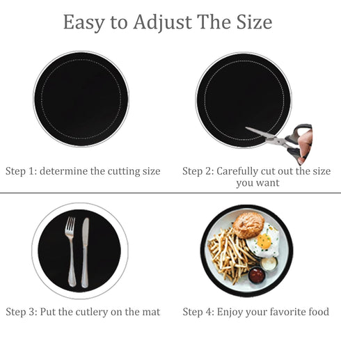Silicone Microwave Mat 12 Inch, Non Stick Turntable Mat for Kitchen, Multi-Purpose Heat Resistant Oven Mat 2 Pack (Black)...