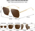 Dollger Oversized Square Sunglasses for Women Men Polarized Aviator Shades Retro Large Sun Glasses...