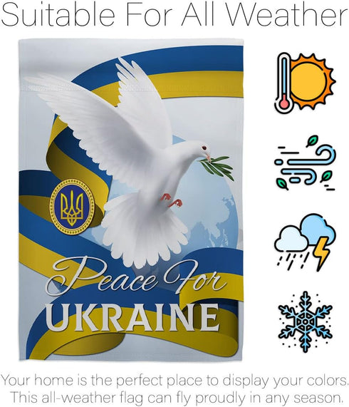 Ukrainian Decorations Home Decor Banner Room Wall Art Patio Lawn Front Porch Outdoor Small Tapestry Yard Sign Wall Hanging Stand with Bandera de U...