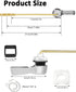 Toilet Handle Replacement Kit, Universal Toilet Flush Handle, Zinc Alloy Toilet Tank Trip Lever with H2 Brass Arm Front-Mount, Repair Kit Compatib...