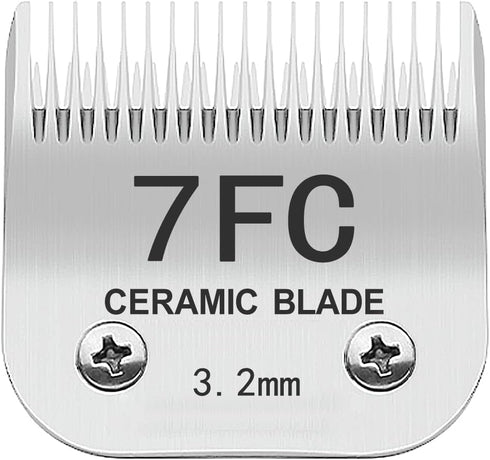 7FC Blade Dog Grooming Clipper Replacement Blades Compatible with Andis Dog Clippers,Most A5, Wahl KM Series Clippers,Detachable Ceramic Blade,Siz...
