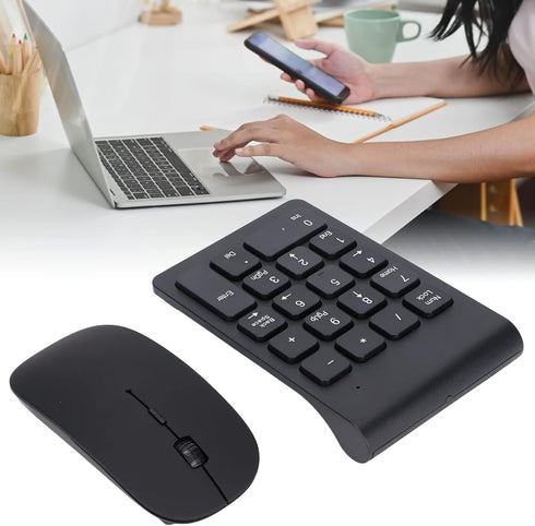 SUNGOOYUE Number Pad, Plug and Play 2.4GHz Wireless Technology 1200 DPI Sensitive Number Pad Mouse Combo for Home Office (Black)...