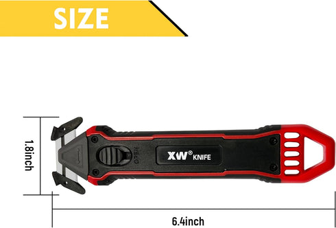 XW Safety Box Cutter with Quick Blade Change, Extra 5 Replacement Blades Included...