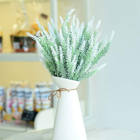 Artificial Flowers 6 Bundles Lavender Bouquet for Wedding Home Office Decoration - White...