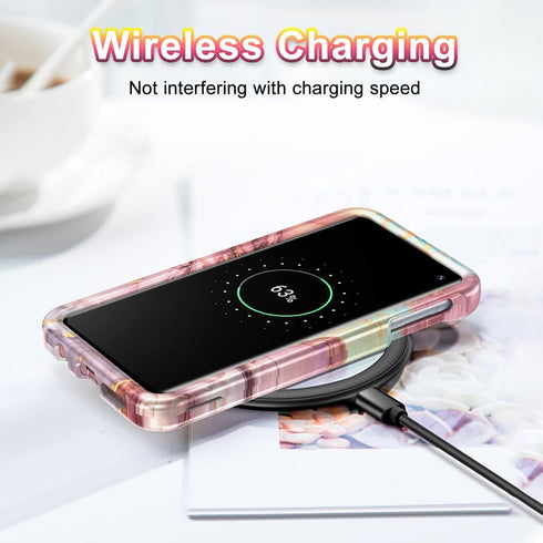 Btscase for Samsung Galaxy S10e Case, Heavy Duty Three Layer Marble Shockproof Full Body Rugged Hard PC+Soft TPU Bumper Drop Protection Women Girl...