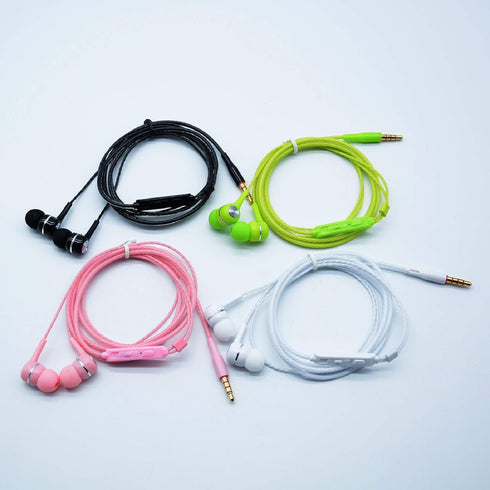 YNR 4 Pairs Wired Earbuds with Microphone & Volume Control, in Ear Earphones, Noise Islating High Definition, for 3.5mm Jack iPhone iPad iPod Sams...