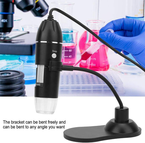 LED Digital Microscope, Aluminum Alloy Microscope, Electronic Biological Research Industrial for Archaeological Research Insect Observation...