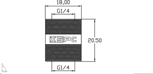 XSPC G1/4" Female to Female Rotary Fitting, Chrome...