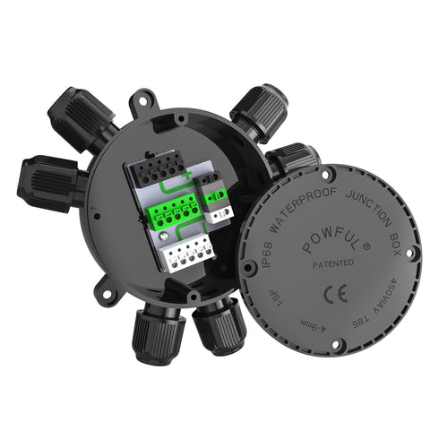 Junction Box Electrical Connector, Junction Box Covers Waterproof Cable Connector, Cable Connectors Electrical Box 2-6 Way, 22-10 AWG 32A for Ø4-9...