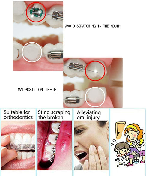 Dental Oral Care Orthodontics Wax with Fruit Smell for Brace Wearers Flavored Gum Protection (6 Boxes)...
