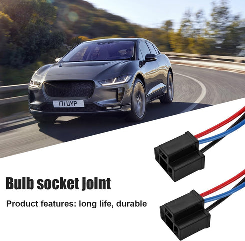 Headlight Wire Socket Connector, 2 Pcs H4 Male/Female Power Plug, 3 Wire Way Automotive Waterproof Electrical Connectors, Light Holder Wiring Pigt...