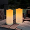 SUNNYPARK Solar Candles Outdoor Waterproof, Solar Powered Assorted Flameless Pillar Candles for Patio Lanterns 3’’x 6’’ Set of 2...