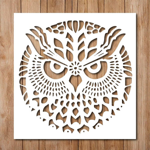 Owl Stencil - Bird Birds Graffiti Street Art Insipational Stencils Reusable for Painting on Wood, Glass, Wall, Rock, Walls, Glassware, Canvas - Bi...