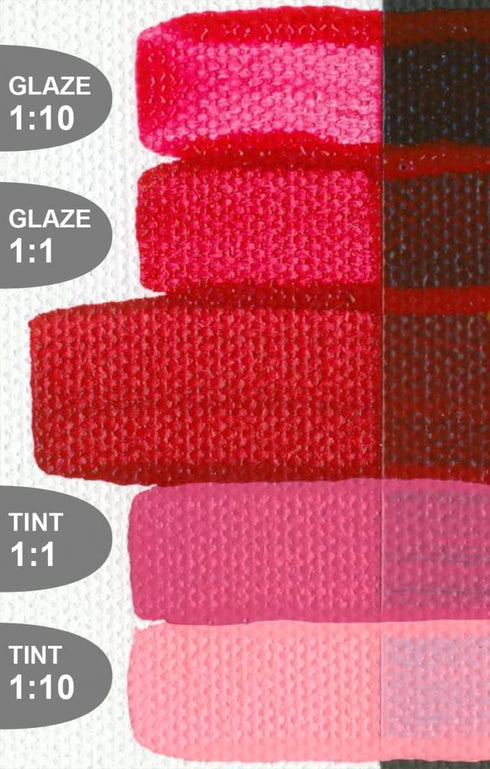 4 Oz Fluid Acrylic Color Paint Color: Naphthol Red Medium...