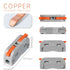 GKEEMARS 50 Pcs Mini Lever Wire, 1 Conductor Compact Wire Connectors Splicing Connectors for Circuit Inline 24-12 AWG (1 in 1 Out)...
