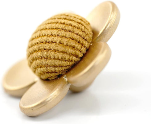 20 pcs Flower Yellow Fabric Core Sewing Shank Coat Buttons -30mm -1 3/16"...