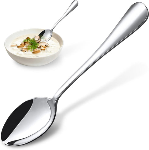 HANSGO 12PCS Dinner Spoons Set, Stainless Steel Coffee Spoons Tea Spoons Silverware for Home Kitchen Restaurant Dishwasher Safe...