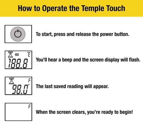 ADC Temple Touch Digital LCD Fever Thermometer, Non Invasive and Quick Read, Suitable for Babies, Newborns, Kids, and Adults, Adtemp 427, White...