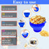 The Original Microwave Popcorn Popper, Silicone Popcorn Maker Collapsible Bowl BPA -Free, Hot Air Popcorn Maker, No Oil Required?Red an Blue...