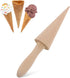 Ice Cream Cone Mold, Wooden Waffle Cone Roller, 9.1in Pizzelle Roller Cone Wooden Waffle Cone Roller Baking Pastry Roll Waffle Cone Baking Tool...