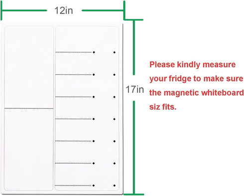 Magnetic Dry Erase Board Sheet for Refrigerator/Office/Locker, White Board Organizer and Planner with Stain Resistant Technology, Include 1 Eraser...